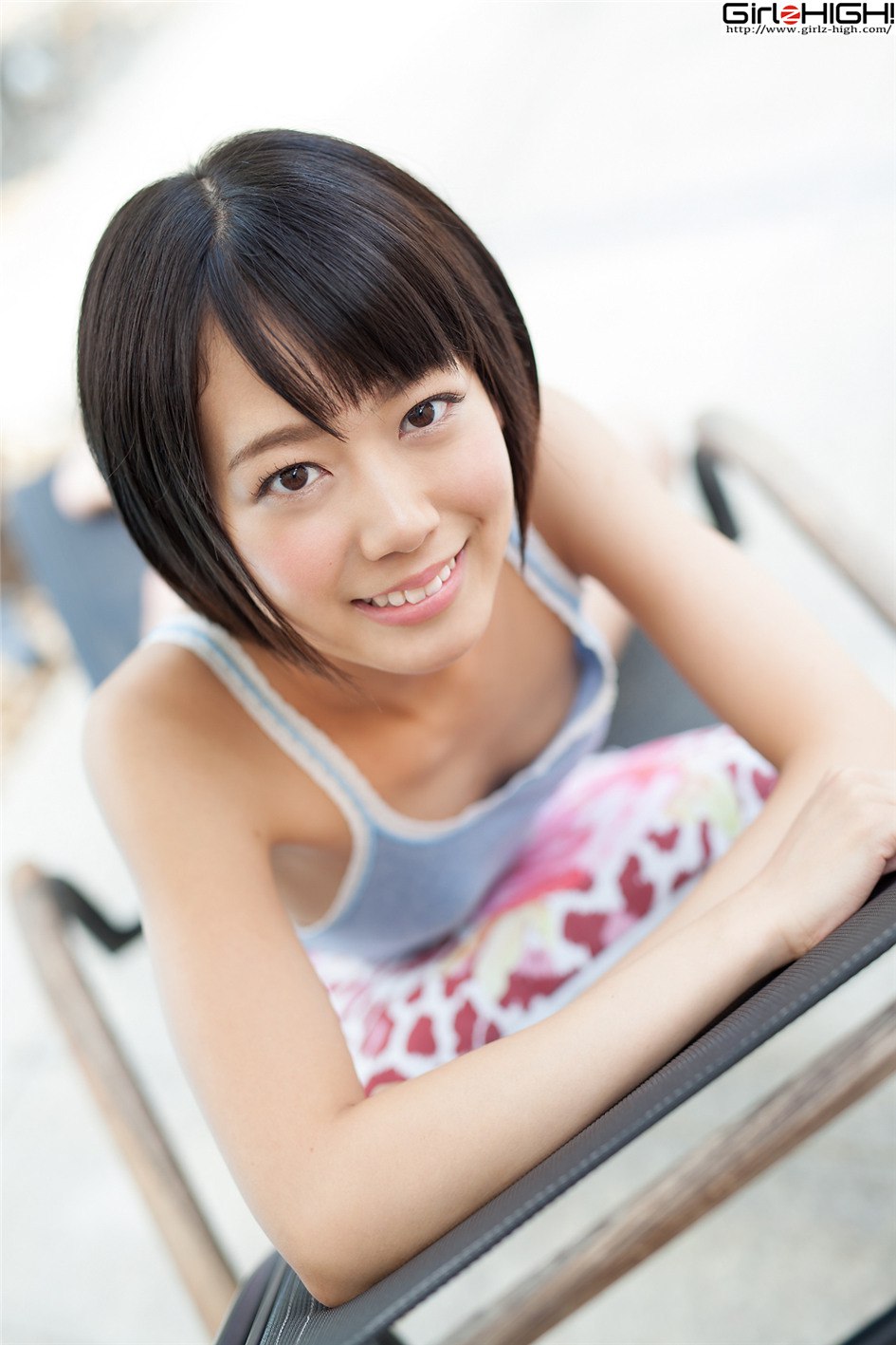 [Girlz-High] 夏天短发清纯美女西野小春外景写真 NO.284第2张